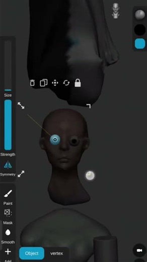 how to create a 3D human face with Android mobile #3DArt #3DFace #3DModeling #MobileArt #3DOnMobile