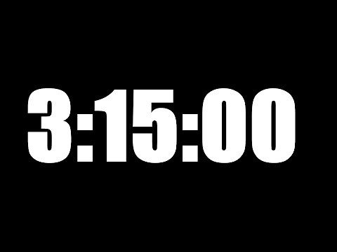 3 HOUR 15 MINUTE TIMER • 195 MINUTE COUNTDOWN TIMER ⏰ LOUD ALARM ⏰
