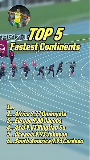 Top 5 Fastest Man by Every Single Continent (100m) in Sprint History!