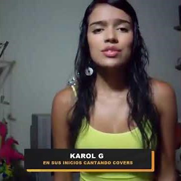 Karol G cuando era joven en sus inicios interpretando Covers en inglés #TB