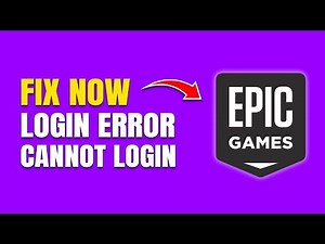 How To Fix Epic Games Login Error (Can't Log In Fix)