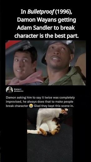 In Bulletproof (1996), Damon Wayans getting Adam Sandler to break character is the best part