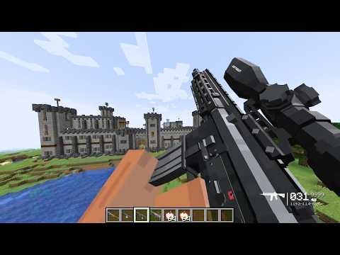 We destroyed pillager bastille use modern gun in Minecraft