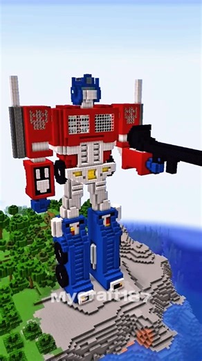 How to Build a WORKING Optimus Prime in Minecraft! 🤖🔥#Minecraft #Transformers #OptimusPrime