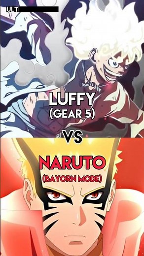 Luffy Gear 5 vs Naruto Baryon Mode: The Ultimate Clash! Who's Strongest? | One Piece vs Naruto