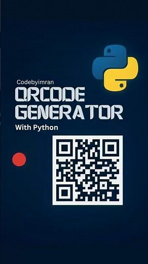 Qr code generator with python 🦅 #shorts #viralshorts #trendingshorts #python #programming #pycoders