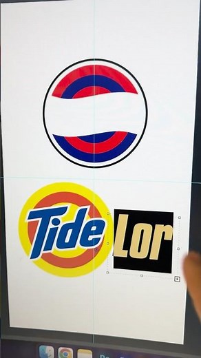 Combining the Tide and Pepsi logos! #logos #logodesign #redesign #mashup #procreate #shorts