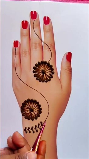 very easy and simple trick using coins mehndi designs l Back hand mehndi designs #mehndi #trending