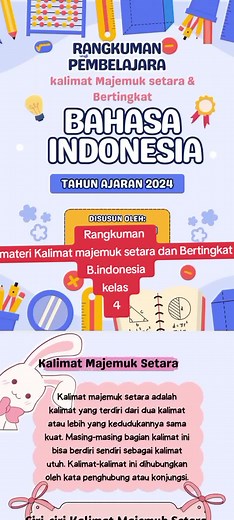 Kalimat Majemuk Setara dan Bertingkat untuk Kelas 4