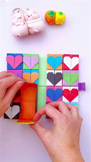 Rainbow Color Paper wallet with 5 layer pockets Showoff#diy