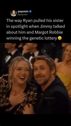 The way Ryan Gosling pulled his sister in the spotlight at the Oscars 😩