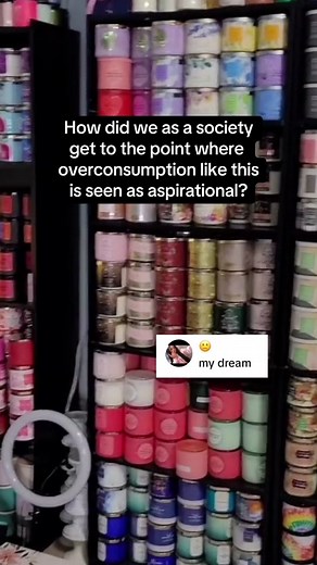 Replying to @cletusbobetus_ Does anyone need this much stuff? 🤔 Massive collections like these may be seen as “life goals” to some, but in reality this type of overconsumption is destroying the planet. #overconsumption #makeup #collection #haul #sustainability #sustainableliving #ecofriendly #shopping #candles #blanket #crueltyfree