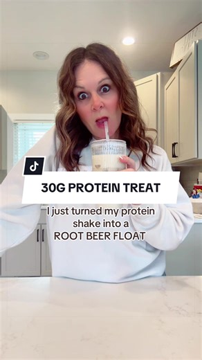 If you’re trying to hit your protein goals without giving up treats… you need to try this 👀 I mixed a Nurri 30g protein shake with zero sugar root beer and it literally tastes like a creamy root beer float 🤯 Only 150 calories 30g protein = the easiest sweet treat when you’re in a calorie deficit 🙌 #nurri #proteindrink #proteinshake #proteinideas #caloriedeficit