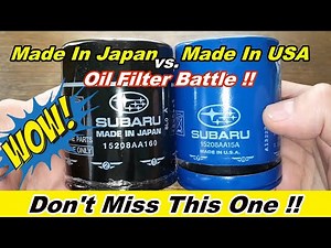 Subaru Oil Filter 15208AA160 Cut Open vs. Subaru Oil Filter 15208AA15A Cut Open