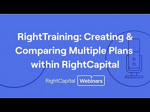 RightTraining: Creating & Comparing Multiple Plans within RightCapital