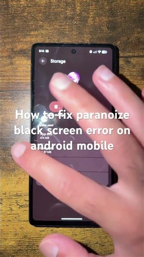 How to fix paranoize black screen error on android mobile