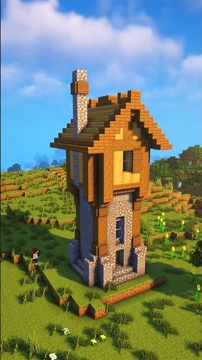 Medieval Tower House Build Tutorial ❤️ #minecraft
