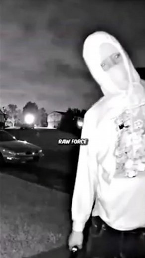 Creepy Masked Man Shows Up On Door Cam At Night