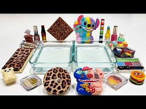 Mixing Eyeshadow Into Clear Slime – Relaxing Glossy ASMR Fun #277