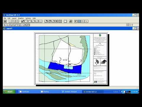 CARA SETTING UKURAN KERTAS PADA LAY OUT PETA ARCVIEW GIS
