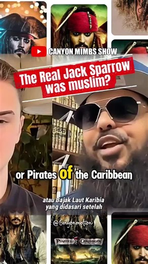 The REAL Jack Sparrow? 🏴‍☠️ He wasn't just a movie character. Discover the hidden Islamic history of Jack Ward (Yusuf Rais). From an English pirate to a Muslim hero who saved thousands from the Spanish Inquisition. ☪️✨ ​Watch until the end to see the true face of Islamic tolerance. ​Full episode on Canyon Mimbs Show. #JackSparrow #IslamicHistory #MuslimTikTok #SheikhUthman #CanyonMimbs