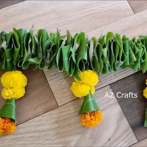Mango Leaf Toran | Mango Leaf Decoration Idea | Mango Leaf Toran For Festivals | Mango Leaf Craft | A2 Crafts
