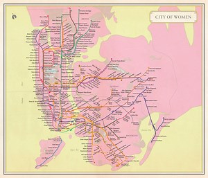 NYC Subway Map Redesigned as a City of Women #ArtTuesday