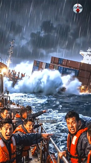 Cargo Ship About to Sink! 😱 Giant Storm & Panic at Sea | AI Disaster Simulation