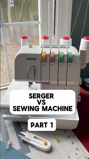 Serger vs Sewing Machine: Part 1. Follow for Part 2 and more sewing tips and tutorials! #sewing #fun