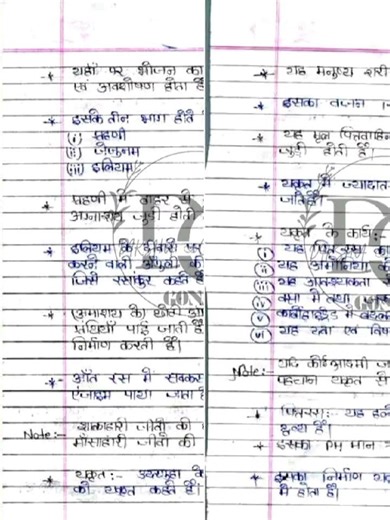 Topper Notes class 10 Biology chapter 1 जैव प्रक्रम एवं पोषण Topper Notes 2025 class 10th #shorts