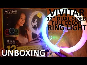 Unboxing Vivitar 12" Dual-Sided Full Color LED RGB Ring Light