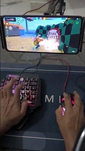 How to play free fire with keyboard mouse in mobile | ⌨️ 🖱📱 full setup without app no activation