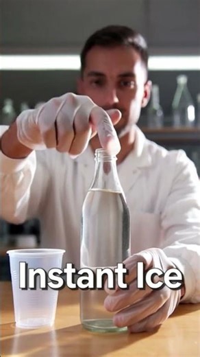 science or magic Instant Ice Trick 🧊 | Supercooled Water Magic!Watch Water Freeze in Seconds! ❄️