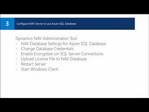 How Do I Configure Microsoft Dynamics NAV 2016 with Azure SQL Database 1