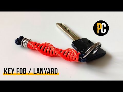 How to make Half Square Knot Spiral | Paracord key fob (lanyard) tutorial