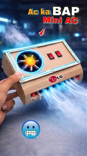 Ac ka Bap mini Ac 😲 Home made school project 😲 Dc motor #ytshorts