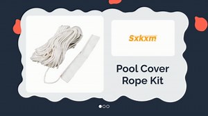Pool Cover Rope 115 ft Automatic Pool Cover Rope Repair Kit Compatible with Coverstar, Pool Cover Specialists 2017 and up, and Any Systems That uses a 3 Hole Detachable Rope tab