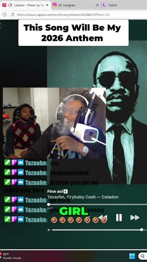 Album Celadon by @Tazaahn Available now 🙌 @Tazaahn_ @tazaahnn @_tazaahn_atg_ Song: Fine asl feat @mcashhole Twitch.tv/Sinatra3000 📺 #NewMusic #SongFor2026 #FineAsHell #ImATakeYouDown #twitch #Tazaahn #Sinatra3000 #Intricutclips #Viralclips #fineasl