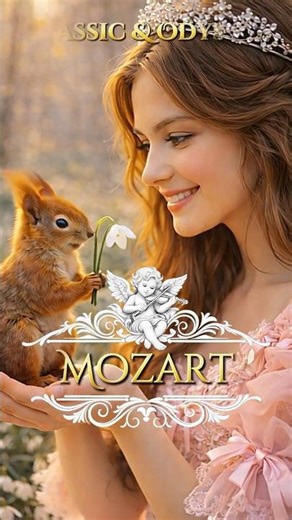 When Mozart Meets a Fairy Tale 🐿 Princess & Snowdrop #classicalmusic #pianomusic #mozart #aivideo
