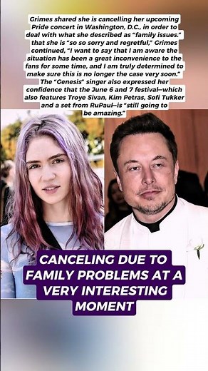 Grimes Cancels Pride D.C. Concert Citing Family Issues