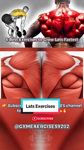 6 Best Exercises to Grow Lats Fastest #latsworkout #lats #gymexercises
