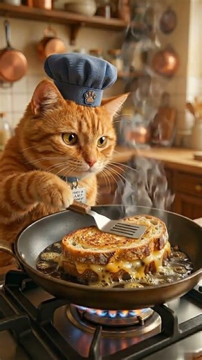 The Fluffy Chef’s Cozy Grilled Cheese Adventure 🧀🐾