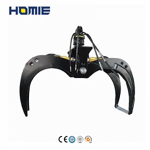 [Hot Item] Rotating Excavator Hydraulic Lumber Log Grapple Grabber Timber Wood Grab for Digger