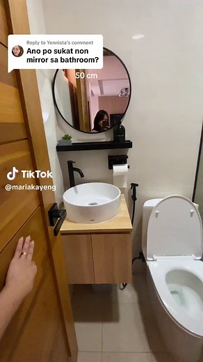 Mini Bathroom Design Ideas for Small Spaces | Restroom with 50 cm Mirror