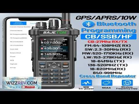 BAJETON BJ 9000 GPS APRS Walkie Talkie 10W CB 27Mhz CB SSB HF Bluetooth Programming