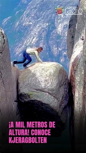 Kjeragbolten: La roca a mil metros de altura #noruega