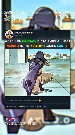 When The Medical Ninja Forgot That Naruto Is The Yellow Flash's Son ⚡
