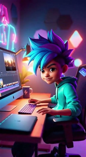 Turning ideas into edits 🎨💻 A creative cartoon intro for every YouTuber 🚀 #CartoonAnimation