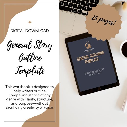 General Story Outline Template for Writers – Writer’s Toolkit Essential – Writing Templates, Craft Guides & Worksheets (digital / Printable) - Etsy