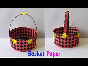 How To Make A Beautiful Paper Basket | Easy Weaving Craft Tutorial